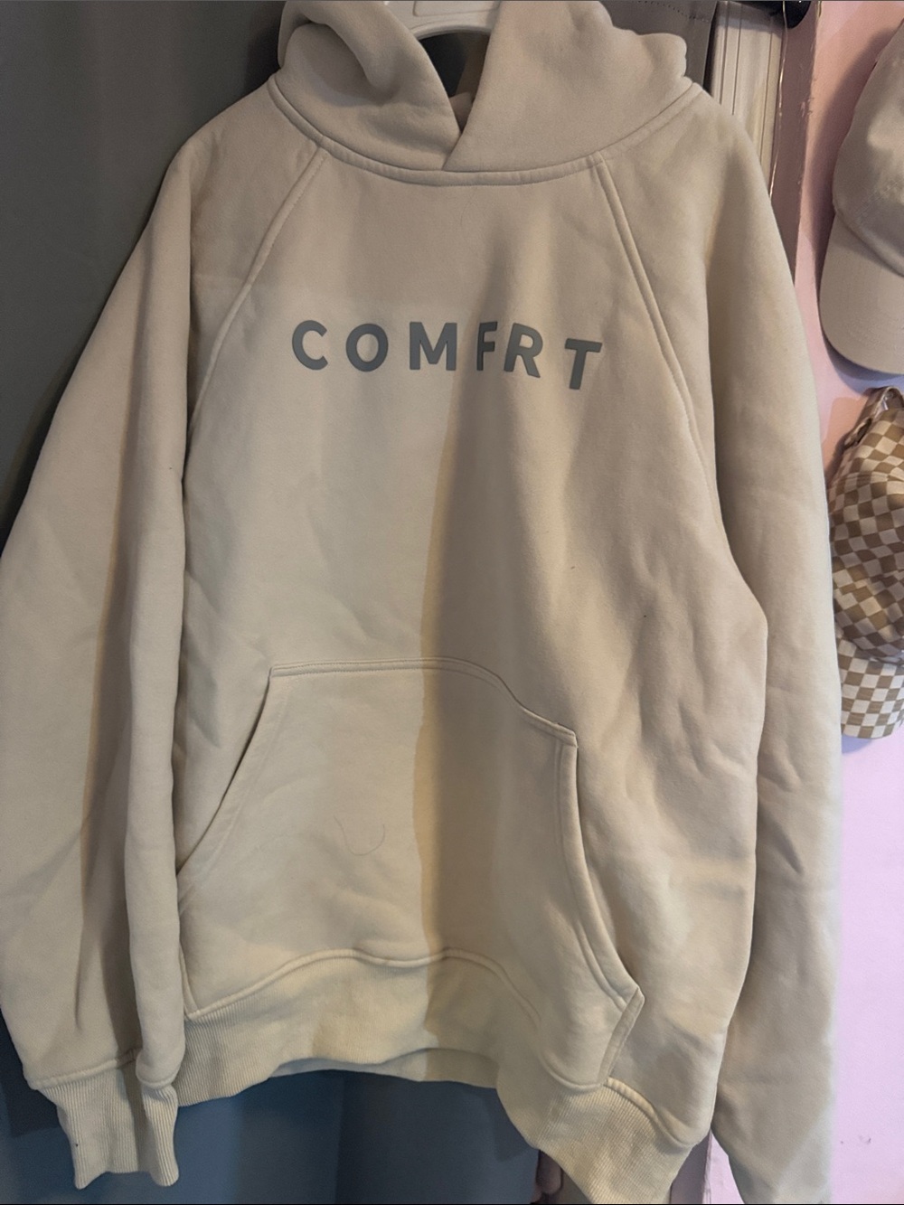 Comfort Beige Hoodie Sweatshirt - UNISEX